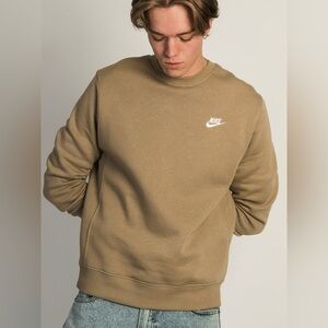 Nike Men's Crewneck Sweater in Tan